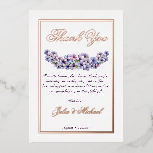 Invitation En Aluminium Romantique Poétique Lilac Aquarelle Mariage Floral