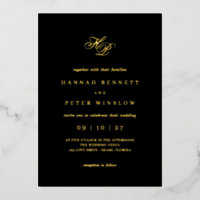 Romantique Script Monogramme Initiales Mariage noi