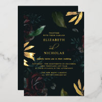 Rose de velours foncé bordeaux | Mariage d'hiver d