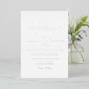 Invitation En Aluminium Rose Gold Argent Doré Élégant Formel Mariage