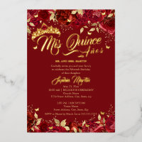 Rose Gold Rouge Rubis Quince Quinceanera 
