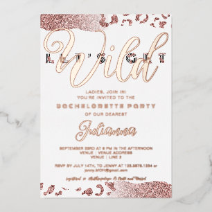 Invitation En Aluminium Rose Impressionnante Animaux Sauvages Enterrement 