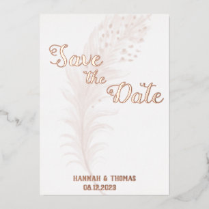 Invitation En Aluminium Rose Or simple et élégant