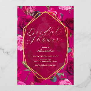 Invitation En Aluminium Roses roses roses sur Viva Magenta   FÊTE DES MARI