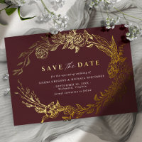 Rouge et or de Bourgogne | Luxe Floral Enregistrer