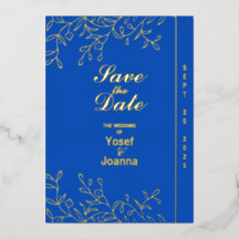 Sapphire Mariage Foil Enregistrer la date