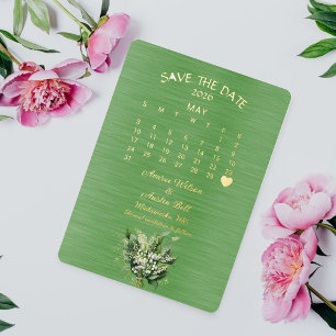 Invitation En Aluminium Sauvegarder la date de mariage mai 2026