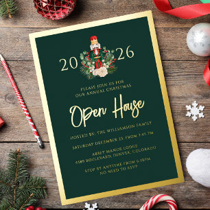 Invitation En Aluminium Scénario de Casse-Noisette pour Fête de Maison Ouv