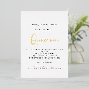 Invitation En Aluminium Scénario de fête d'anniversaire 15 ans Quinceanera