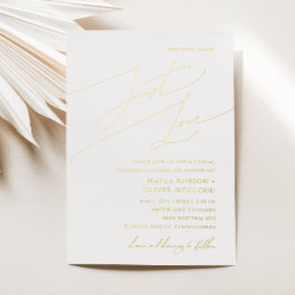 Invitation En Aluminium Script Whimsical Rien de fantaisie Juste Amour Mar