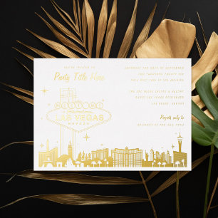 Invitation En Aluminium Signe Las Vegas Événement spécial