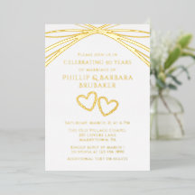 Simple élégant Arch Gold 50e anniversaire Mariage