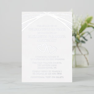 Invitation En Aluminium Simple élégant Coeur d'arc 60e anniversaire Mariag
