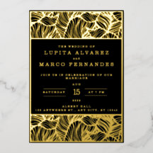 Simple Elegant Gold et Mariage noir