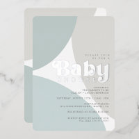Simple minimaliste Boho Baby shower bleu tonique