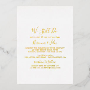 Invitation En Aluminium Simple Minimaliste On Se Dit Oui En Or