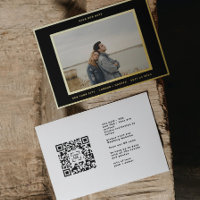 Simple photo Gold Border Code QR enregistrer notre