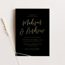 Simple Script Mariage Noir et Or