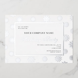 Invitation En Aluminium Snowflake Entreprise Bureau de Noël Fête Fête