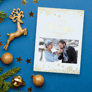 Invitation En Aluminium Snowflakes First Joyeux Noël Golden Effet