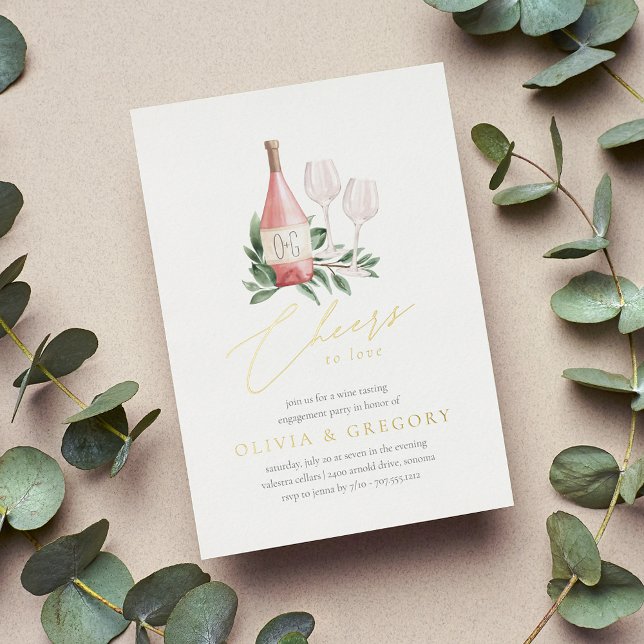 Invitation En Aluminium Soirée de dégustation de vin (Créateur téléchargé)