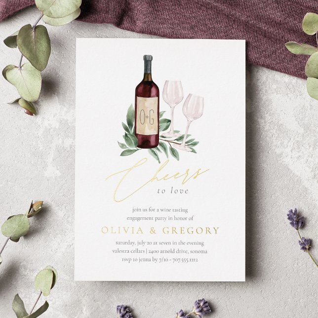 Invitation En Aluminium Soirée de dégustation de vin (Créateur téléchargé)