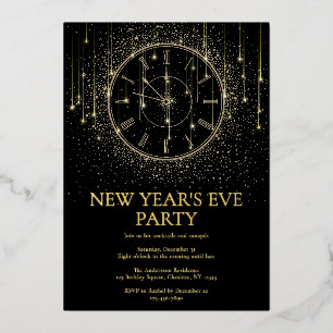 Invitation En Aluminium Soirée du Nouvel An