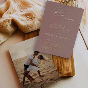 Invitation En Aluminium Soirée Rose Dusty Avant Le Dîner De Répétition