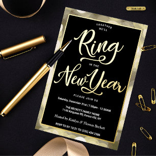 Invitation En Aluminium Sonnez la nouvelle année Soirée du Nouvel An Rée