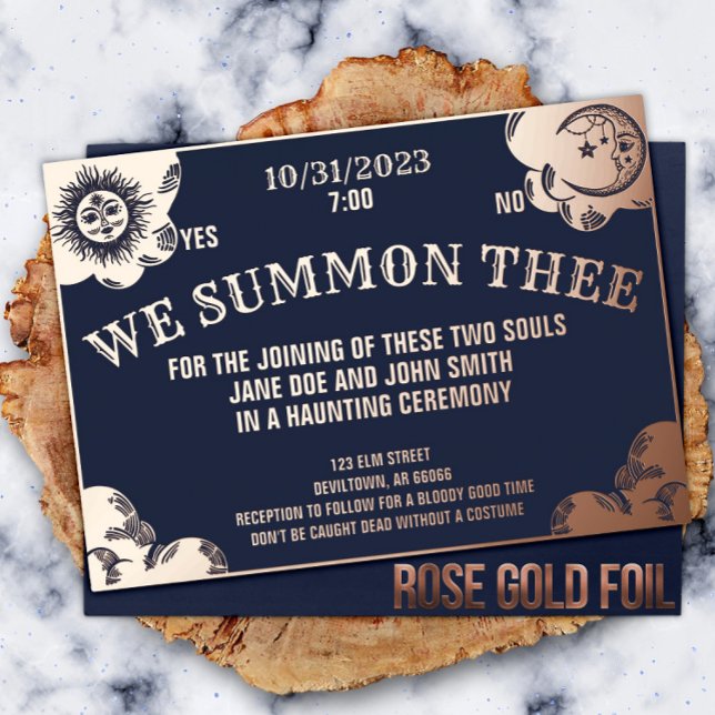 Invitation En Aluminium Spirit Board Gothic & Halloween Mariage ou douche (Créateur téléchargé)