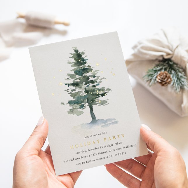 Invitation En Aluminium Splendor d'hiver | Fête de vacances (Créateur téléchargé)