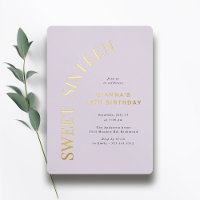 Sweet 16 | Anniversaire Fille Lavande Violet & Or