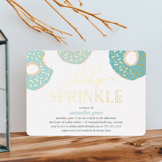 Invitation En Aluminium Sweet Love | Saupoudrer bébé Donut (Créateur téléchargé)