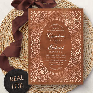 Invitation En Aluminium Talavera Terre Cuite Mariage Mexicain