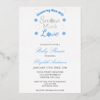 Tant d'amour d'hiver pour la baby shower flocon de