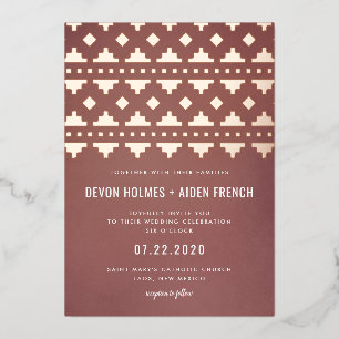 Invitation En Aluminium Terra Cotta Sud-Ouest Gleam Mariage