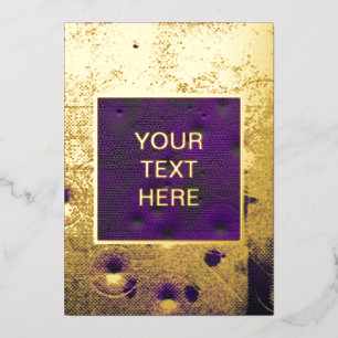Invitation En Aluminium Texture Grunge Cyberpunk Futuriste
