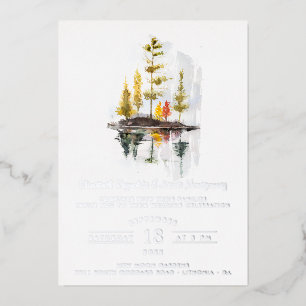 Invitation En Aluminium Tomber dans l'amour Rustic Autumn Mariage