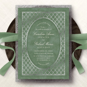 Invitation En Aluminium Treillis de jardin mariage sudiste