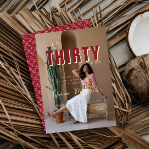 Invitation En Aluminium Trente pour moi Photo du 30e anniversaire de la