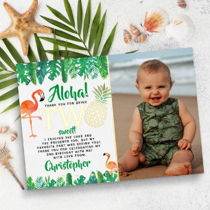 Invitation En Aluminium Tropical Summer Beach Luau Boys 2e anniversaire Ph