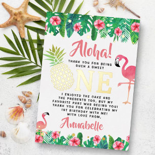 Invitation En Aluminium Tropical Summer Beach Luau Girls 1er anniversaire