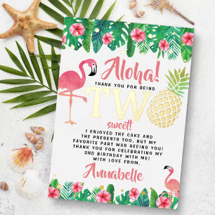 Invitation En Aluminium Tropical Summer Beach Luau Girls 2e anniversaire R