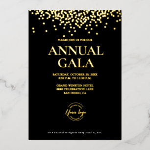 Invitation En Aluminium Typographie moderne amour de script noir or person