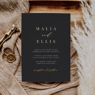 Invitation En Aluminium Ultra Minimal   Mariage Accent Calligraphie