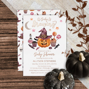 Invitation En Aluminium Un bébé brasse Jack-O-Lanterne Douche Halloween