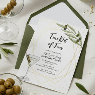 Invitation En Aluminium Un Petit Peu De Fun Martini Soirée