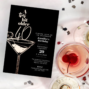 Invitation En Aluminium Un Tini Bit Olde 40e Anniversaire Cocktail Party