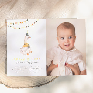Invitation En Aluminium Une Fête d'anniversaire des 1 an de Silly Goose Ph