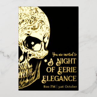 Invitation En Aluminium Une Nuit d'Élégance Sinière Luxe Halloween